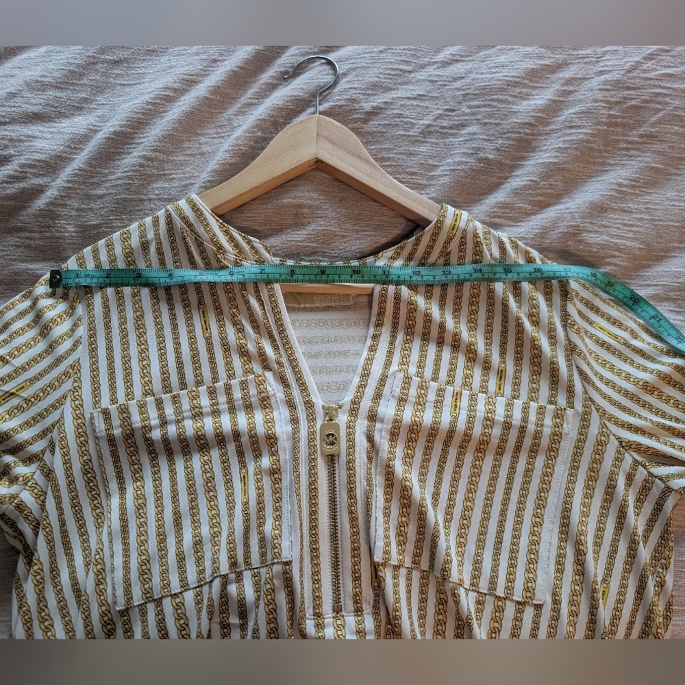 Michael Kors Chain Print Long Sleeve Blouse - Picture 9 of 13
